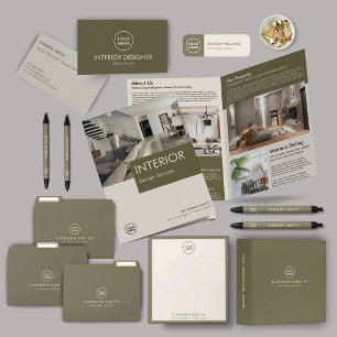 Modern Luxury Interior Designer Template Bifold  Brochure