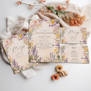 Elegant Boho Wildflower Wedding Foam Board