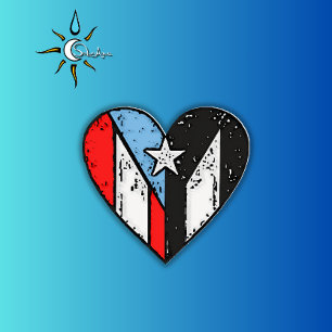 Puerto Rico/Resistance Black & White Double Sided Car Flag