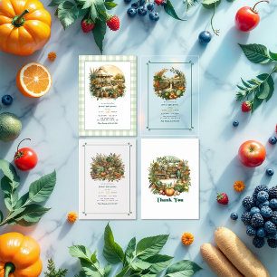 Locally Grown Rustic Farmers Market Birthday Thank You Card