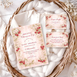 Sweet Cherry Garden Baby Shower Invitation