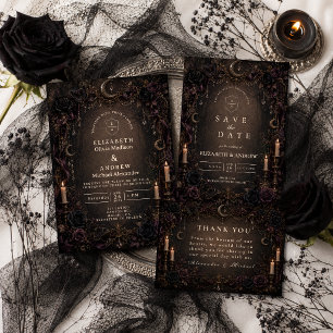 Enchanted Whimsy Goth Wedding Thank You Card