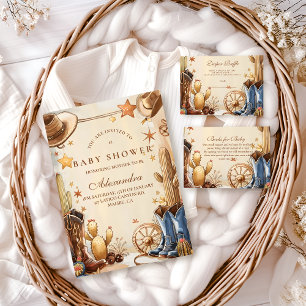 Rustic Western Cowboy Baby Shower Foam Board