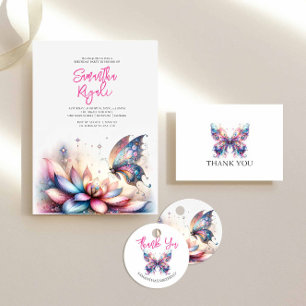 Personalized Butterfly Thank You Cards