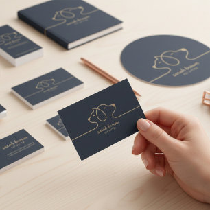 Cat Dog Paws printed punch Discount Loyalty Business Card