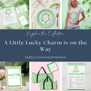 Green Gingham Diaper Raffle  Enclosure Card