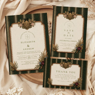 Classic Equestrian Country Wedding Invitation