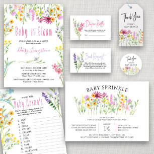 Wildflower Meadow Baby Sprinkle Invitation