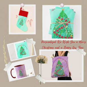 PERSONALIZED WE WISH YOU A MERRY CHRISTMAS CARD