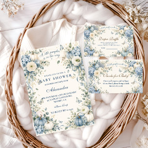 Storybook Blue Little Pumpkin Baby Shower Napkins