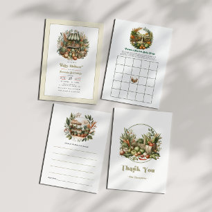 Locally Grown Rustic Farmers Market Baby Shower Invitation