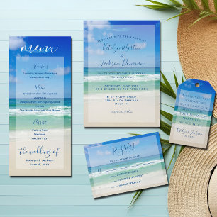 Beach Wedding Ocean Waves Photography Menu