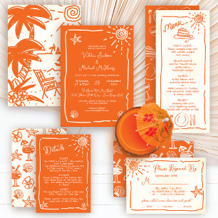Hand drawn wavy arch Wedding table number cards Wine Label