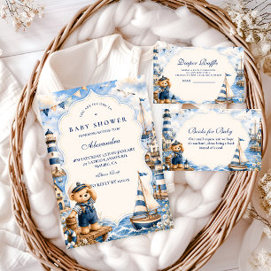 Enchanted Sailor Bear Baby Shower Napkins