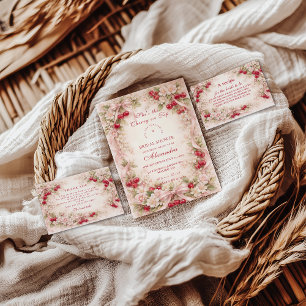 Cherry On Top Garden Romance Bridal Shower Invitation