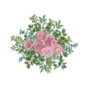 Pink Roses Garden Spring Wedding Invitation