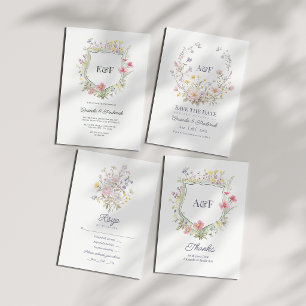Cottagecore Wildflower Garden Wedding Invitation