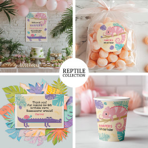 Scales and Tails Girl's Reptile Birthday  Banner