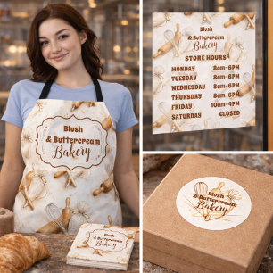 Vintage Buttercream Bakery Branding Thank You Card