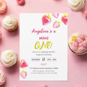 The Flat Thank You 1st Birthday Card