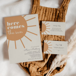 Here Comes the Sun   Boho Baby Shower Invitation