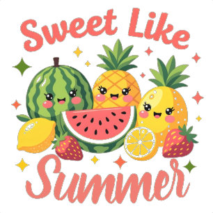 Sweet Like Summer Kawaii Fruit Friends iPhone SE/8/7 Case