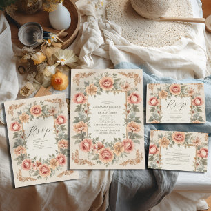 Botanical Garden Art Nouveau Wedding Save The Date