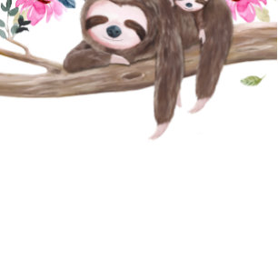 Twins Over the Moon Sloth Gold Blue Baby Shower In Invitation