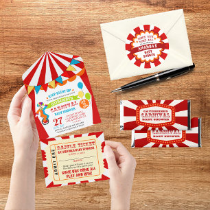 Carnival Circus Festival Baby Shower Hershey Bar Favors