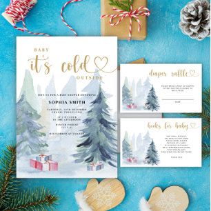 Winter christmas - Baby shower Paper Plates