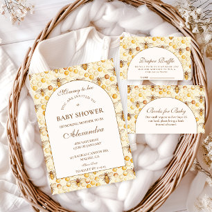 Mommy to Bee Honeycomb Diapper Raffle Enclosure Card