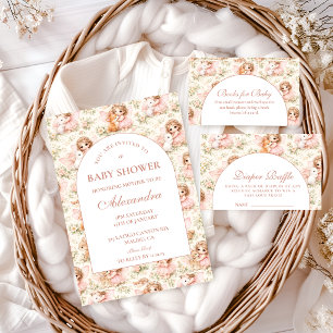 Soft Pink Fairy Baby Shower Invitation