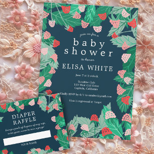 Raspberry Patch Cute Colorful CUSTOM BABY SHOWER Invitation