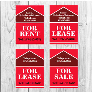 Real Estate FOR SALE BY OWNER Custom Modern Window Cling
