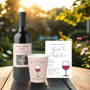 Aged To Perfection Wine 40th Birthday Paper Cups