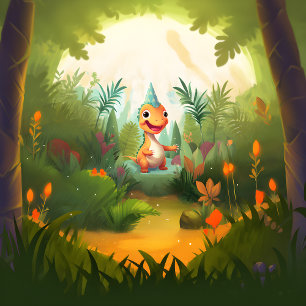 Cute Dinosaur Singing   Dino Music Kids Birthday Invitation