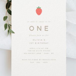 Sweet To Be One First Birthday Invitation