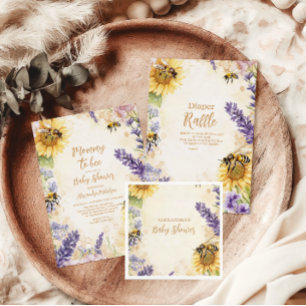 Rustic Mommy To Bee Gender Neutral Baby Shower Invitation