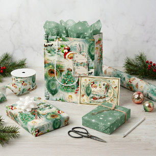 Nostalgic Kitschmas  Wrapping Paper Sheets