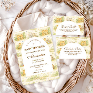 Baby Jungle Animals Baby Shower Invitation