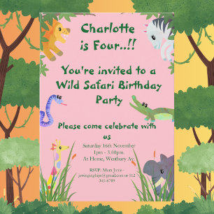 Wild Safari Birthday Party Banner