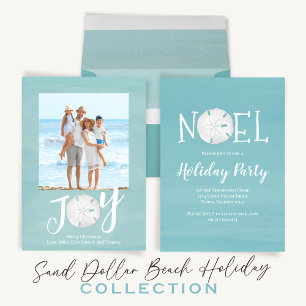 Simple Return Address Beach Turquoise Sand Dollar  Classic Round Sticker