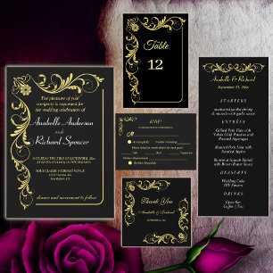 Elegant Victorian Wedding  Invitation