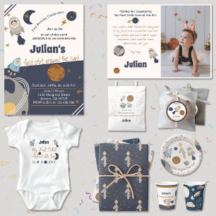 First Birthday, First orbit around the sun! Invitation