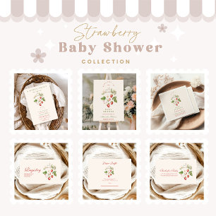 Strawberry Baby Shower Registry Enclosure Card
