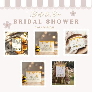 Honey drip floral bee bridal shower foam board