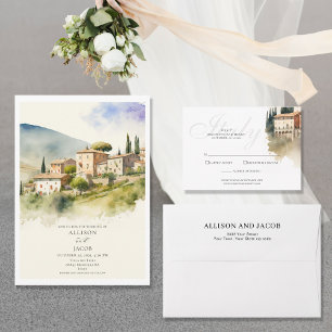 Elegant Italian Destination Wedding Invitation