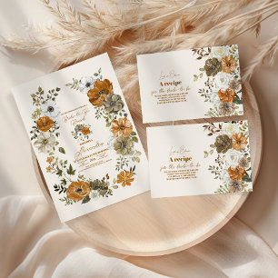 Elegant Boho Floral Bridal Shower Napkins