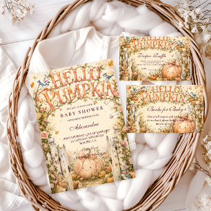 Charming Hello Pumpkin Baby Shower Napkins