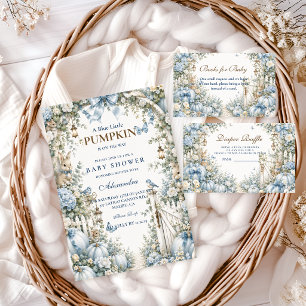 Whimsical Storybook Blue Little Pumpkin Napkins